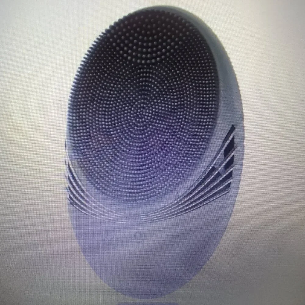 USB charging electric silicone facial cleansing brush for men w 5-level message